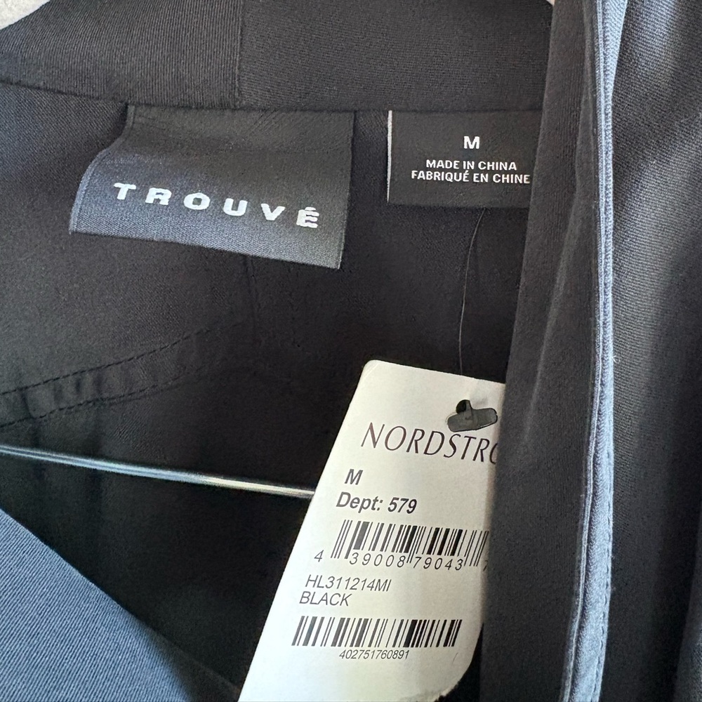 Trouvé - Women's Modal Asymmetrical Zip Sleevless Top - Size Medium -‎ Black - Picture 4 of 5
